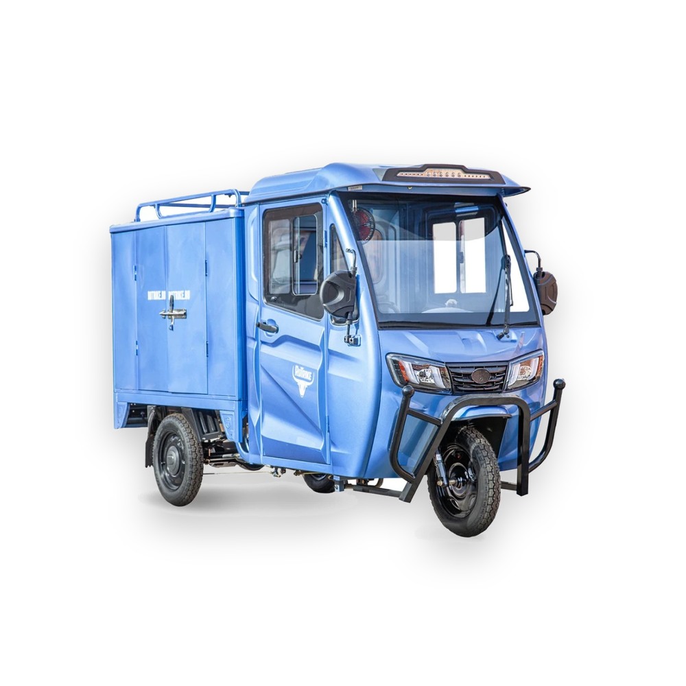 Грузовой электротрицикл Rutrike КАРГО Кабина Дуал темно-синий