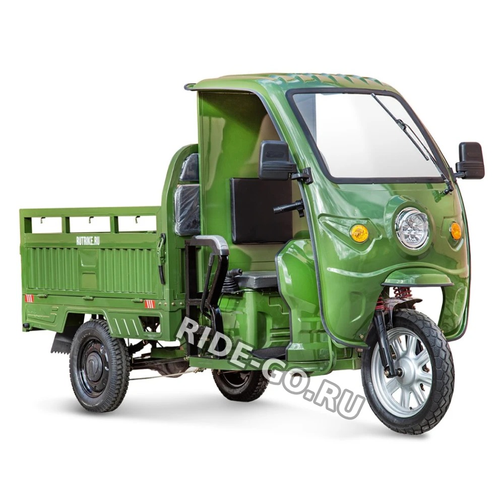 Грузовой электротрицикл Rutrike Гермес 1500 60V1200W темно-зеленый