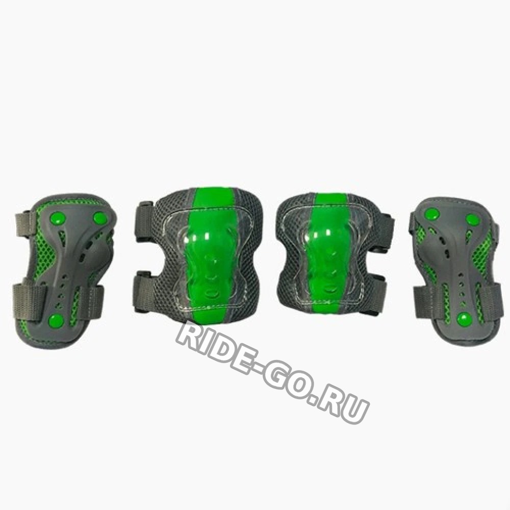 Набор защиты Tech Team Safety line 300, цвет серо-зеленый (размер M)