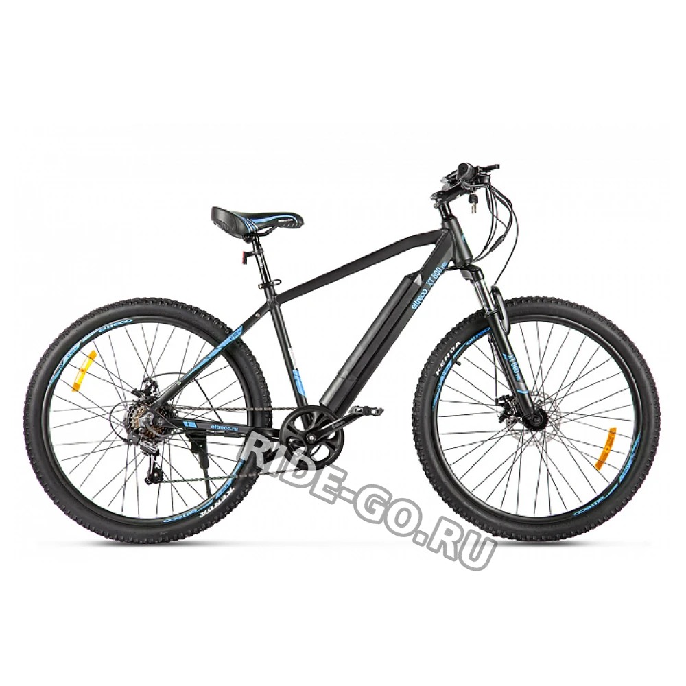 Электровелосипед Eltreco XT 600 Pro (черно-синий)