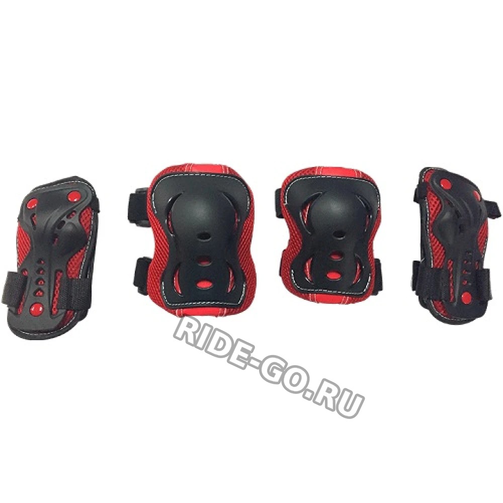 Набор защиты Tech Team Safety line 700, цвет красный (размер S)