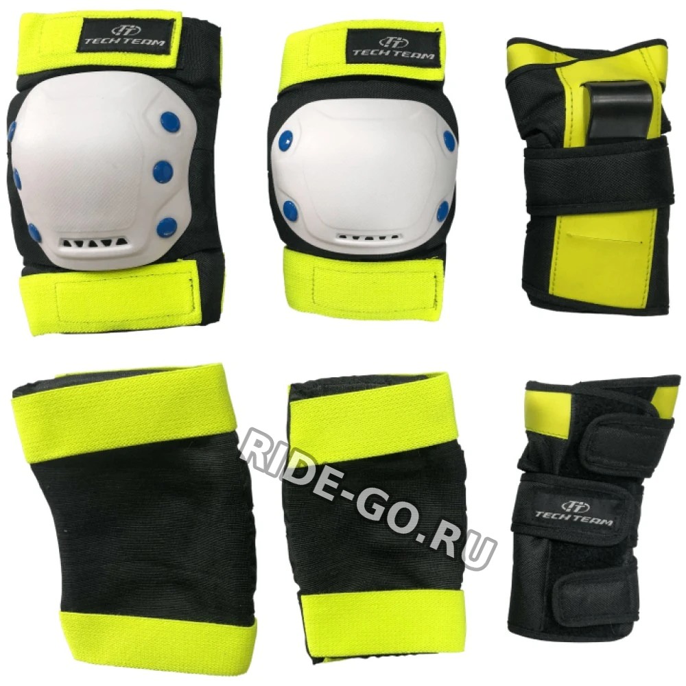 Набор защиты Tech Team Safety Line 900 Черно-желтый (РАЗМЕР M)