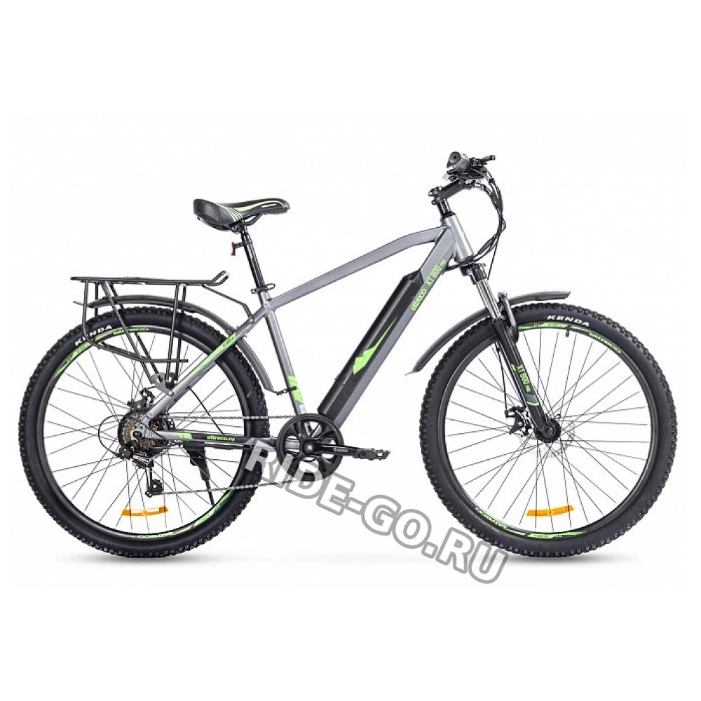 Электровелосипед Eltreco XT 800 Pro (серо-зеленый)