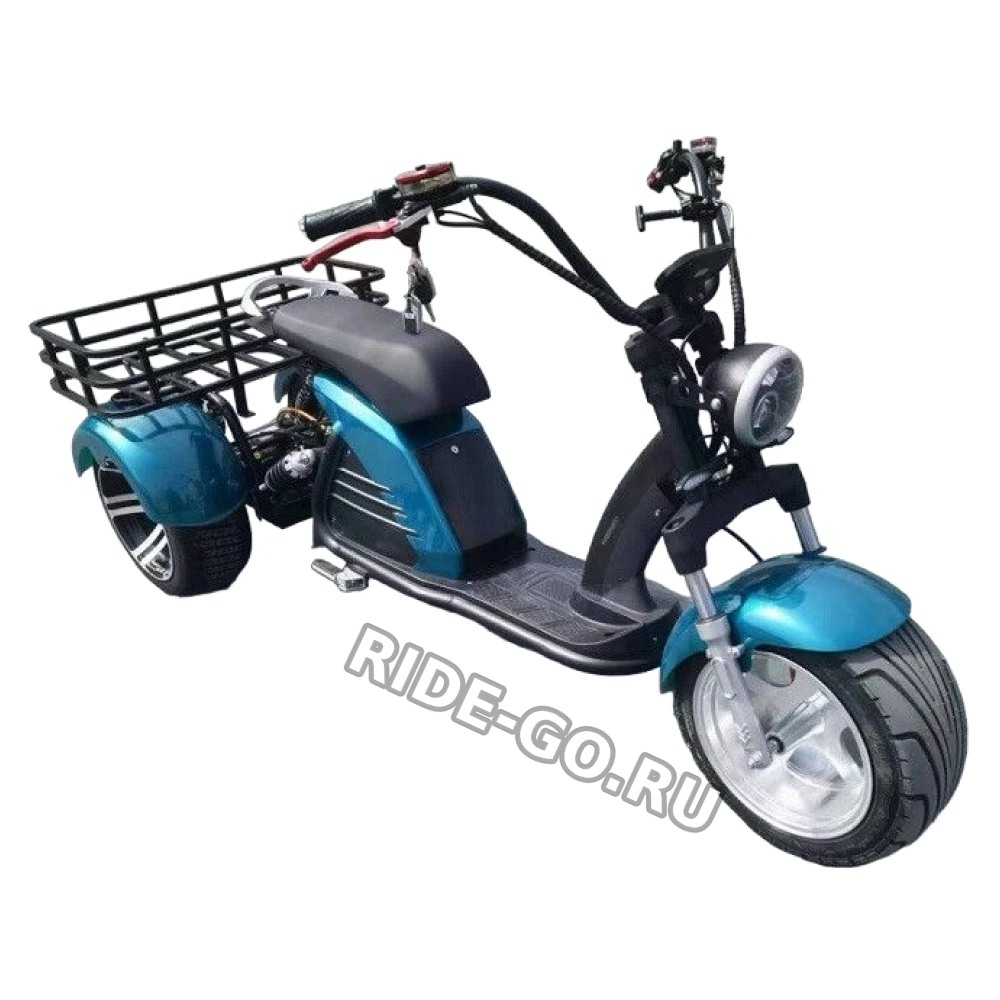 Электроскутер GT M6 Trike синий