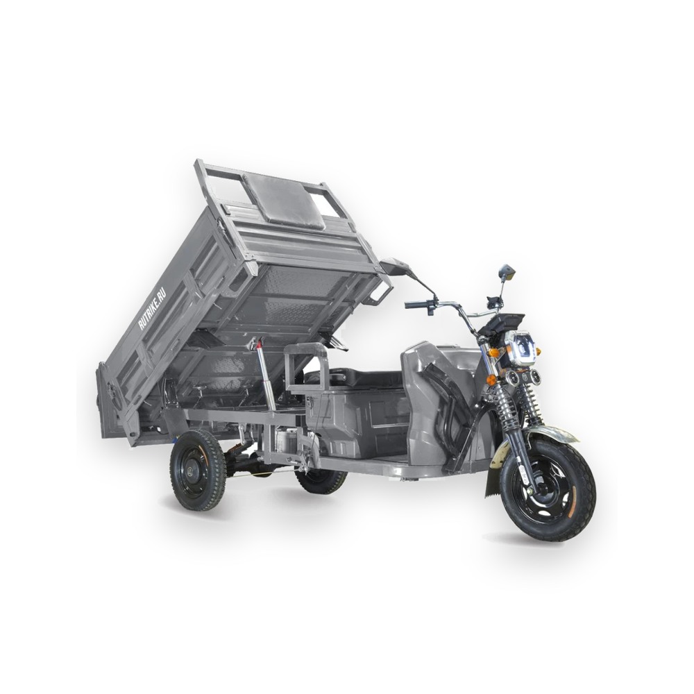 Грузовой электротрицикл Rutrike D5 1700 гидравлика (60V1200W) серый
