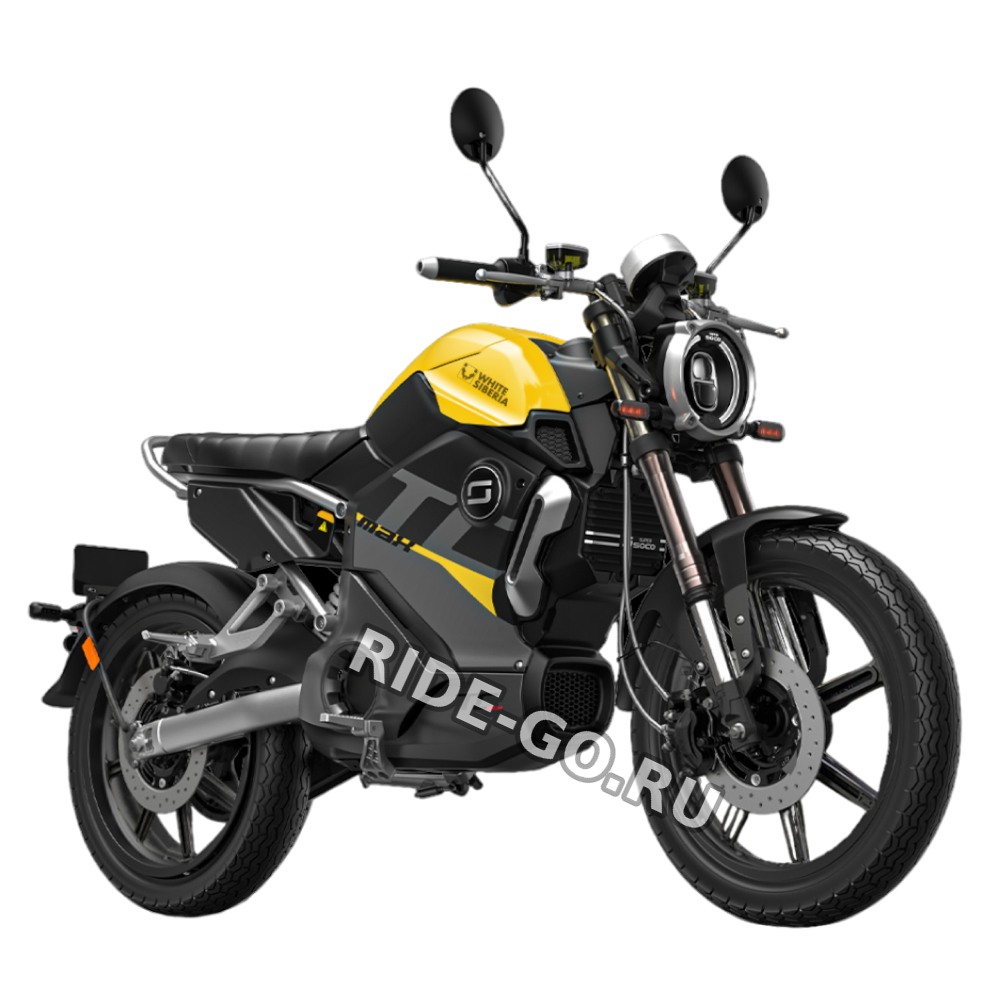Электромотоцикл WHITE SIBERIA SUPER SOCO TC MAX (Жёлтый)