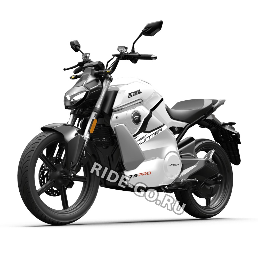 Электромотоцикл WHITE SIBERIA SUPER SOCO TS STREET HUNTER PRO (Белый)
