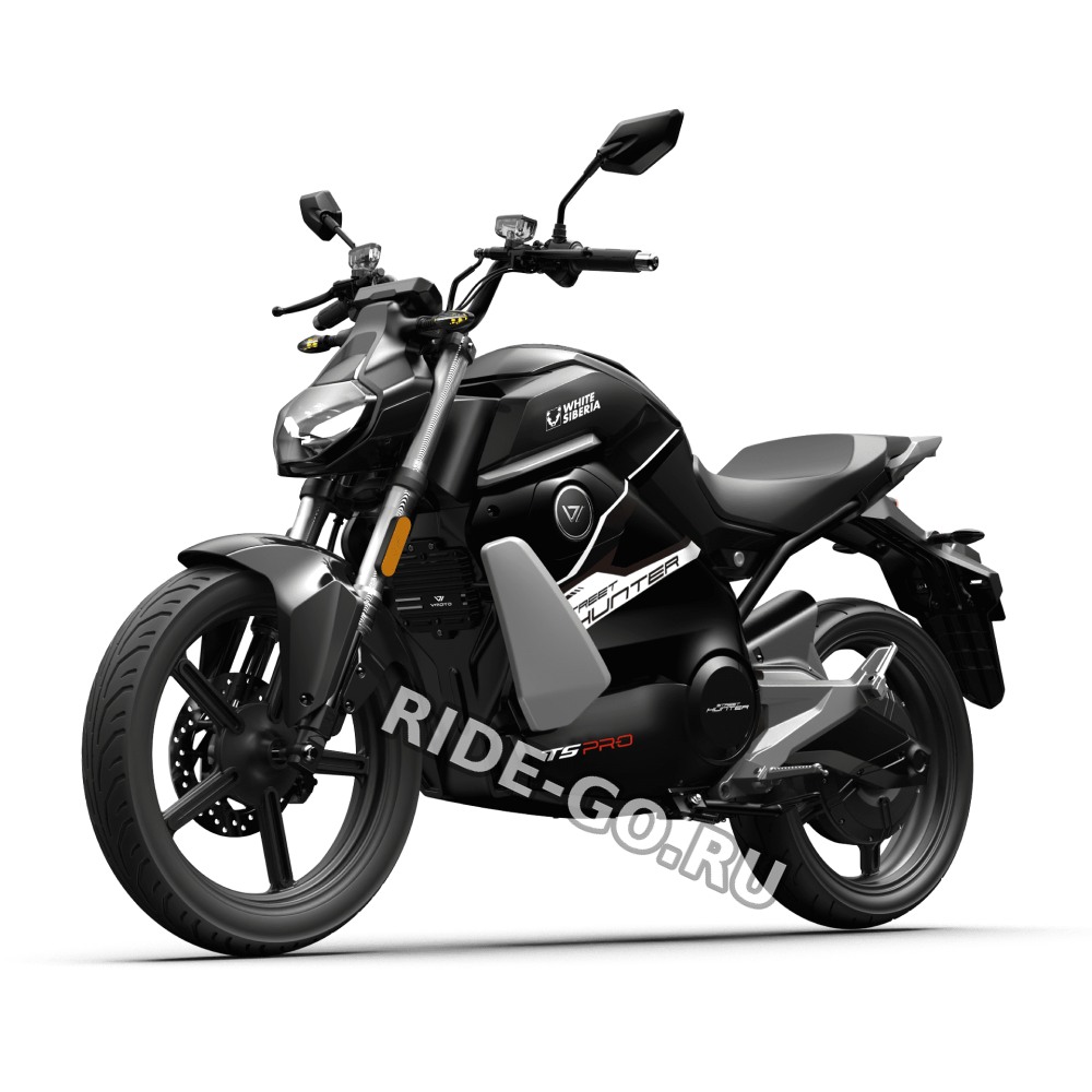 Электромотоцикл WHITE SIBERIA SUPER SOCO TS STREET HUNTER PRO (Черный)