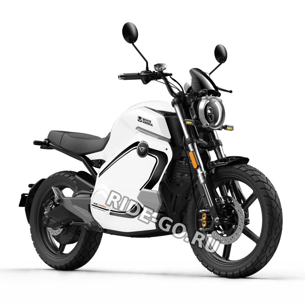 Электромотоцикл WHITE SIBERIA SUPER SOCO TC WANDERER PRO (Белый)