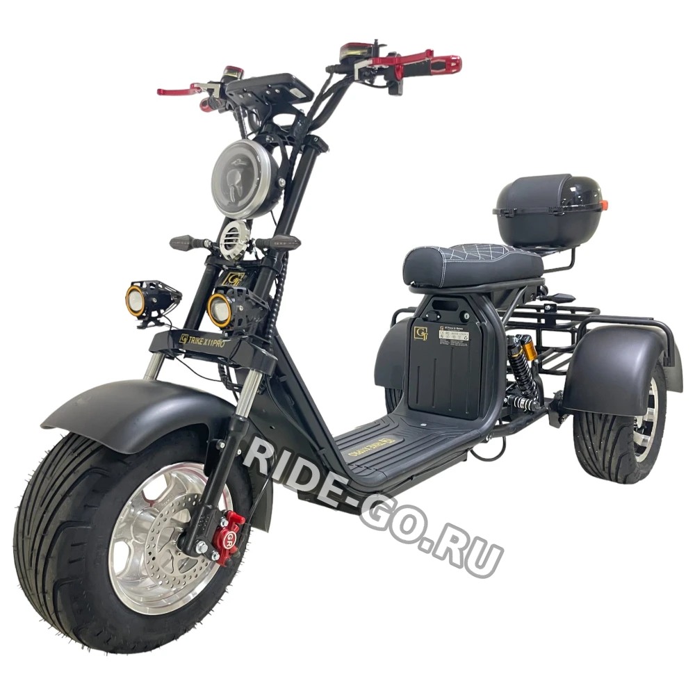 Электроскутер трехколесный CITYCOCO GT X11 PRO TRIKE 2024 Матовый черный