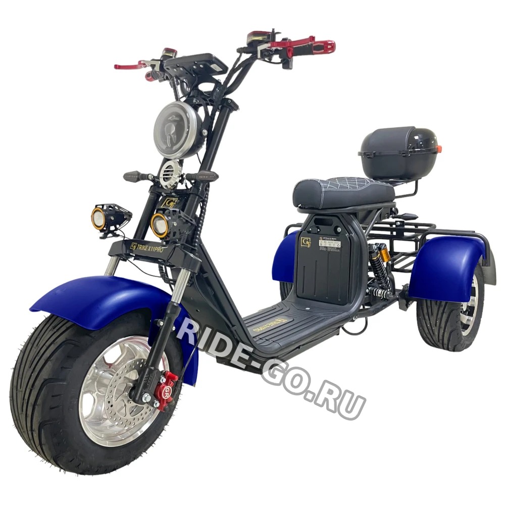 Электроскутер трехколесный CITYCOCO GT X11 PRO TRIKE 2024 Синий