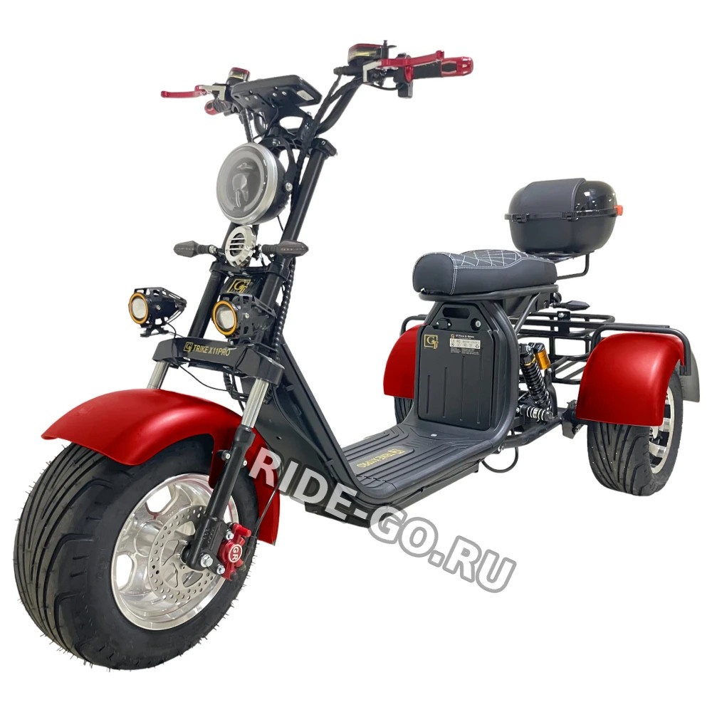 Электроскутер трехколесный CITYCOCO GT X11 PRO TRIKE 2024 Красный