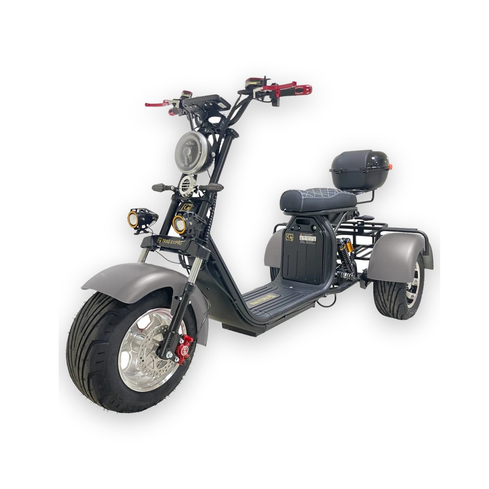 Электроскутер трехколесный CITYCOCO GT X11 PRO TRIKE 2024 Серебристый