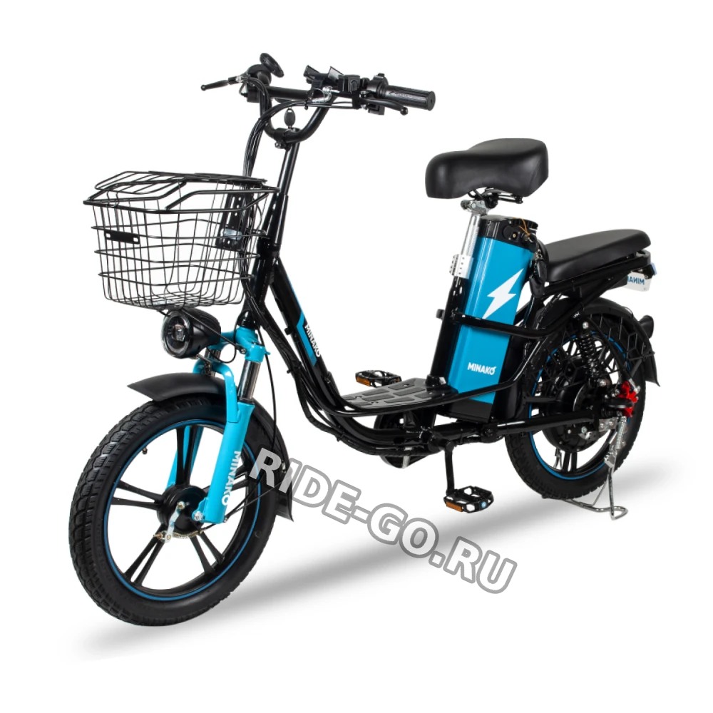 Электровелосипед Колхозник Minako V8 Pro Black (черный) 500W 60V12Ah с поворотниками