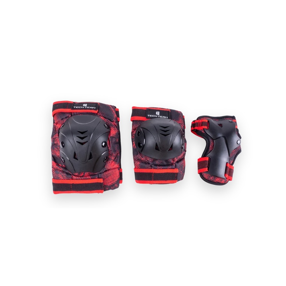 Набор защиты Tech Team Safe Fit Adult 1.0 Red (Красный) Размер S