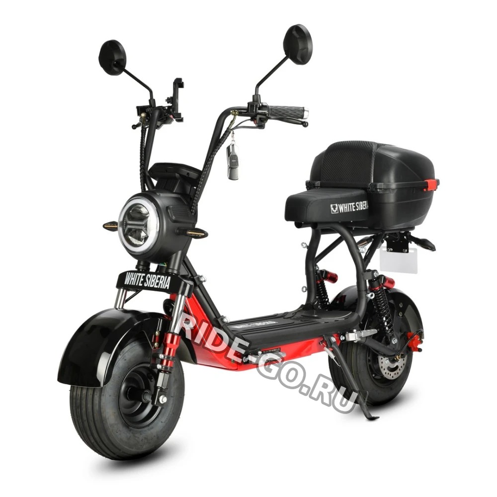 Электроскутер WHITE SIBERIA MINI R 3.0 60V BLACK (Чёрный)
