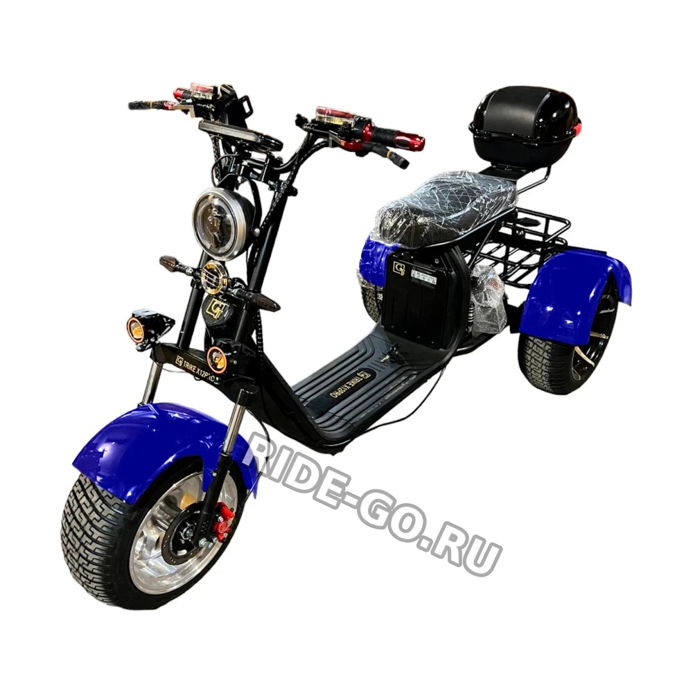Электроскутер CITYCOCO GT X12 TRIKE Cиний