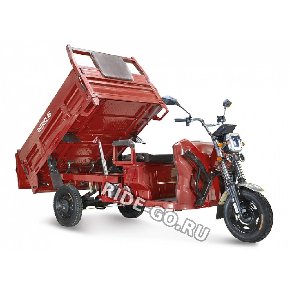 Грузовой электротрицикл Rutrike D5 1700 гидравлика (60V1200W) красный