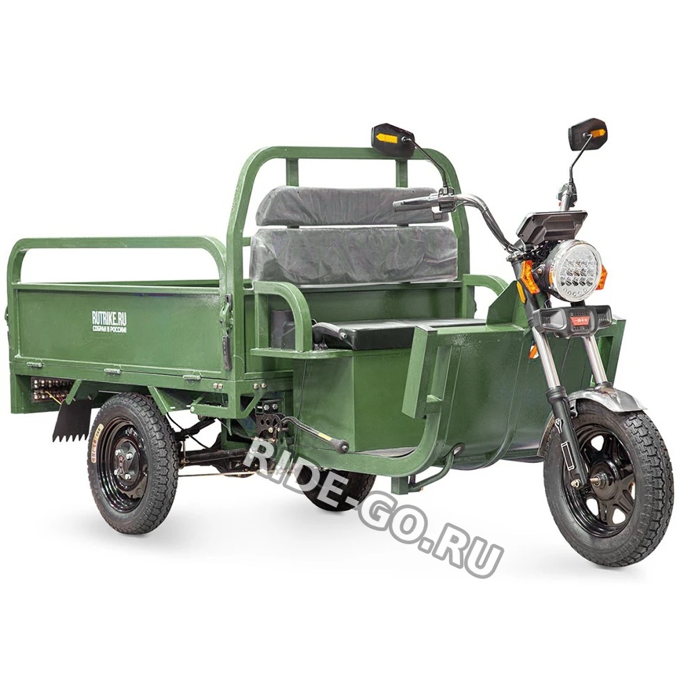 Грузовой электротрицикл Rutrike Партнёр 1500 48V1200W Зеленый