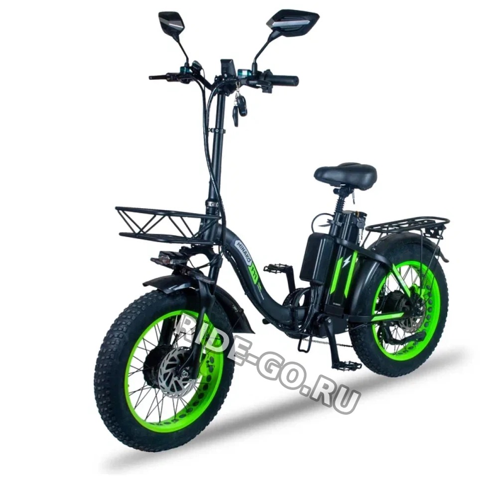 Электровелосипед Minako F11 Dual PRO зеленый