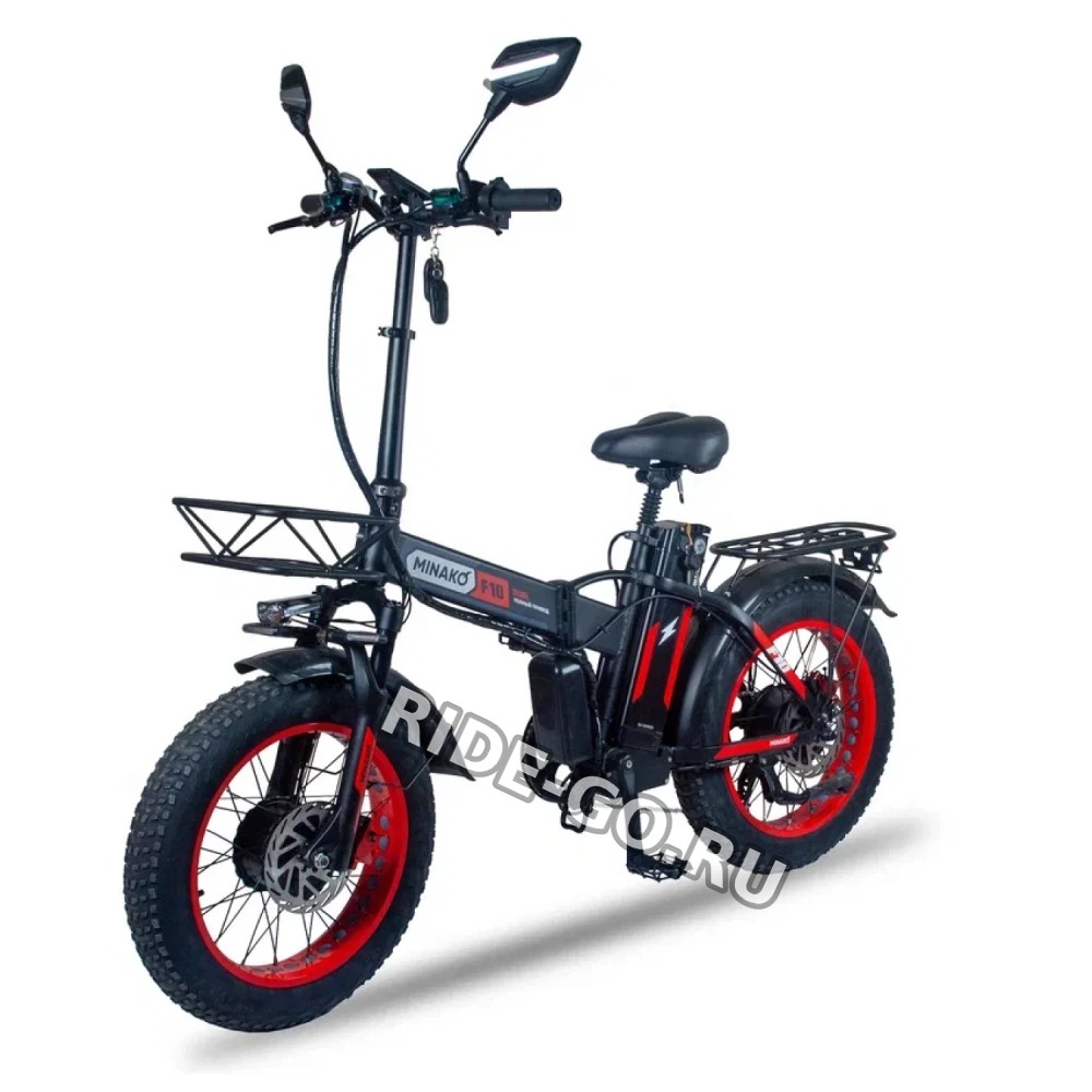 Электровелосипед Minako F10 Dual PRO красный