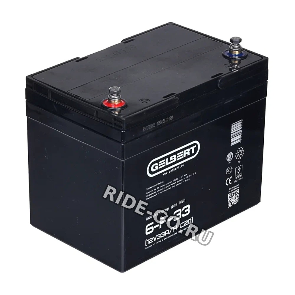 Аккумулятор для ИБП Rutrike Gelbert 6-F-33 (12V33A/H C20)
