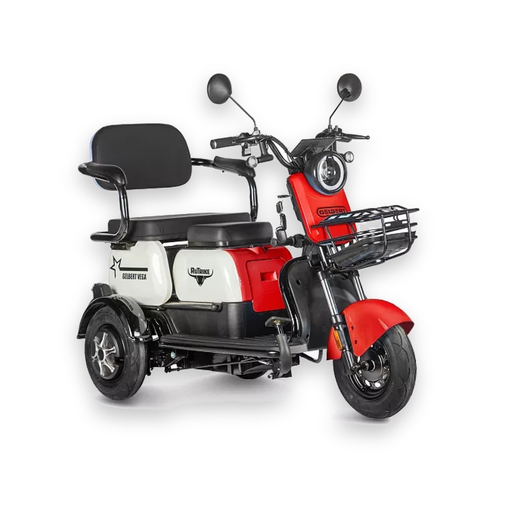 Электротрицикл Rutrike Gelbert Vega 48V/60V 600Вт Красный