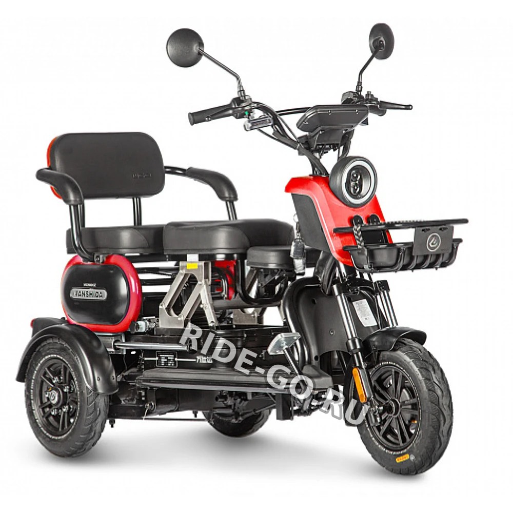 Электротрицикл Wanshida UN MOTO 60V 650Вт Черно-красный