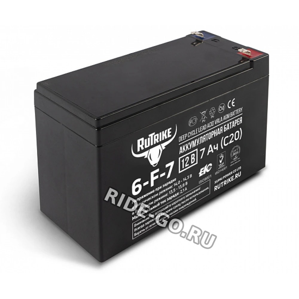 Аккумулятор RuTrike 6-F-7 (12V7A/H C20)
