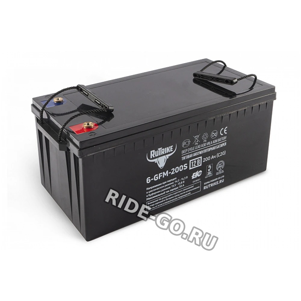Тяговый аккумулятор RuTrike 6-GFM-200 (12V200A/H C20)