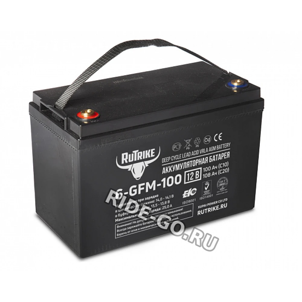 Аккумуляторная батарея RuTrike 6-GFM-100 (12V108A/H C20)