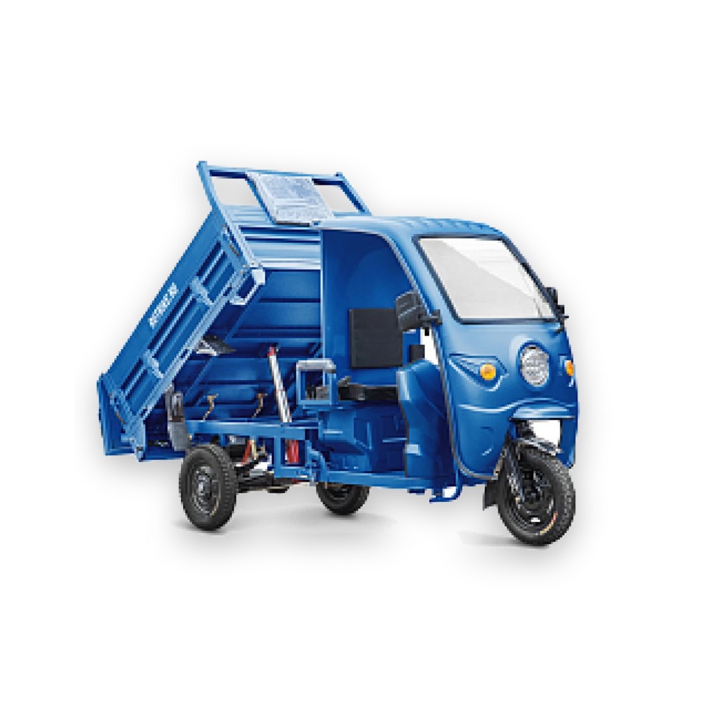 Грузовой электротрицикл Rutrike D5 КАБИНА гидравлика 1700 60V1200W Синий