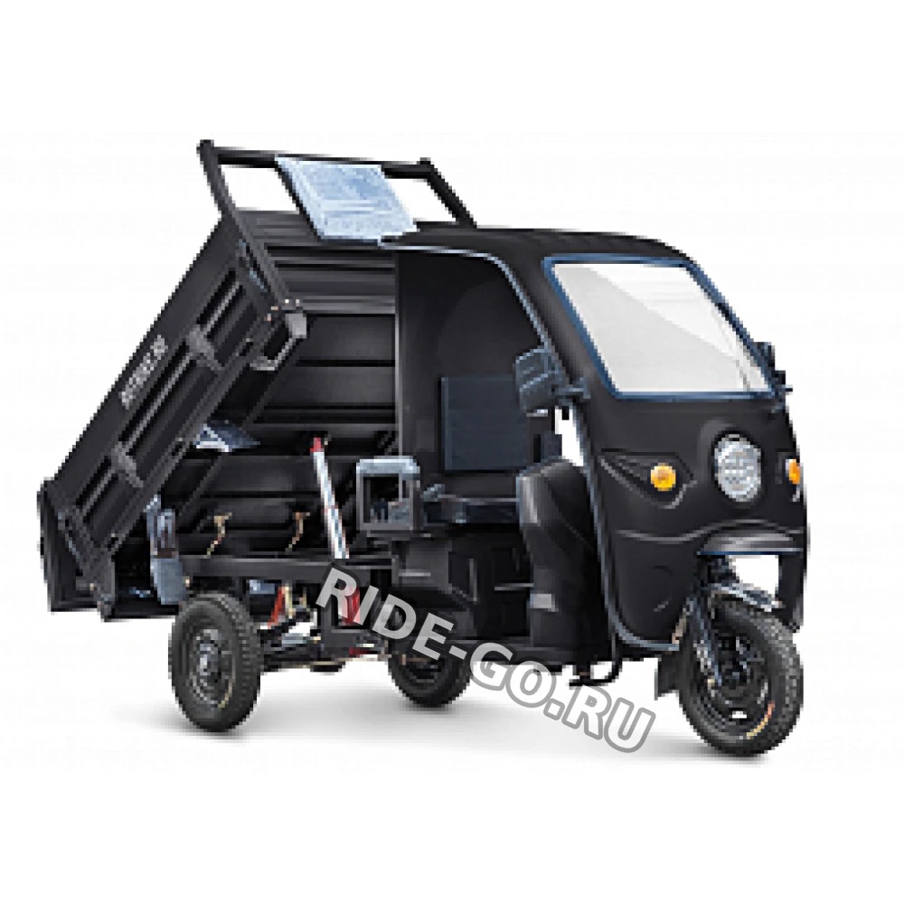 Грузовой электротрицикл Rutrike D5 КАБИНА гидравлика 1700 60V1200W Черный