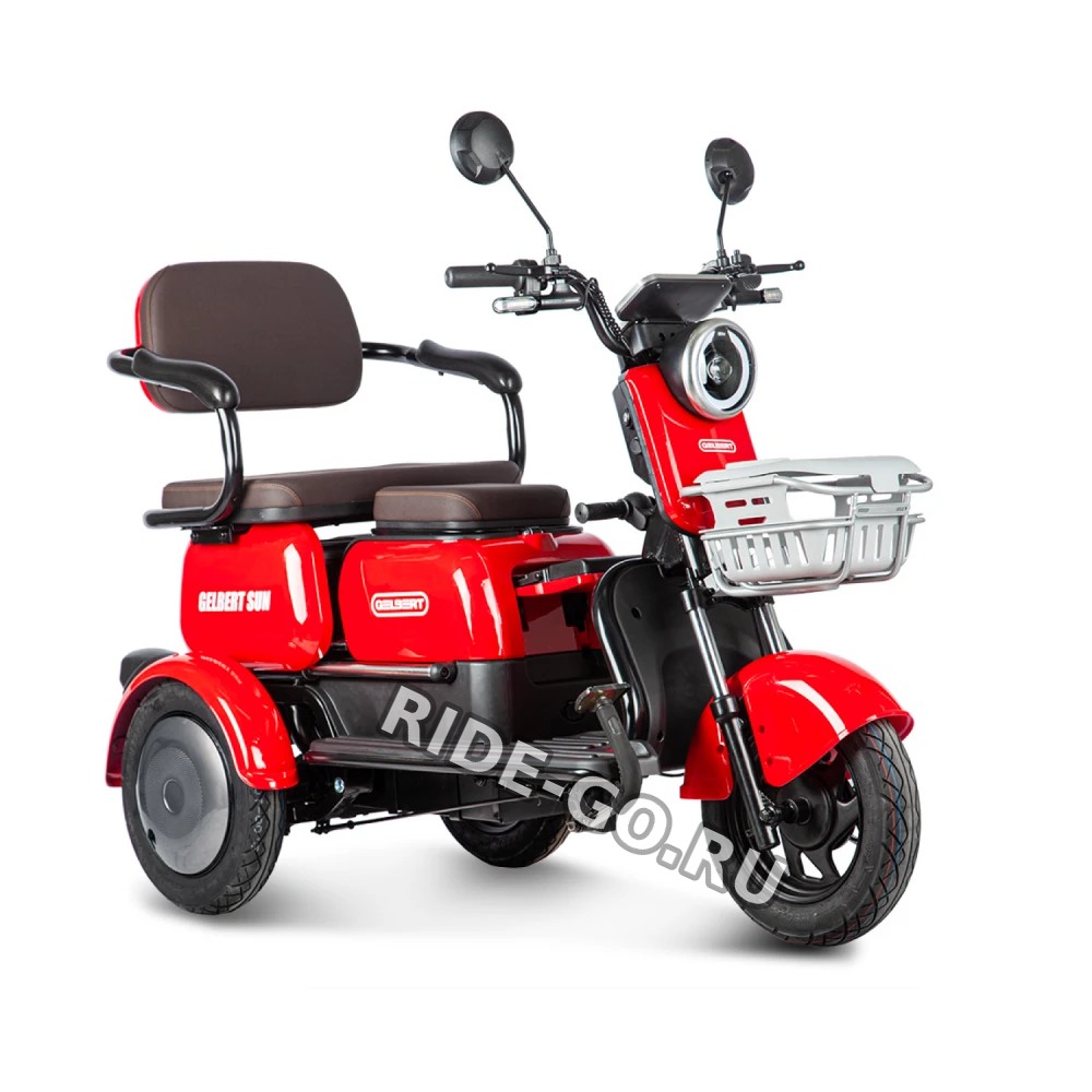 Электротрицикл Rutrike Gelbert Sun 48V/60V 650Вт Красный