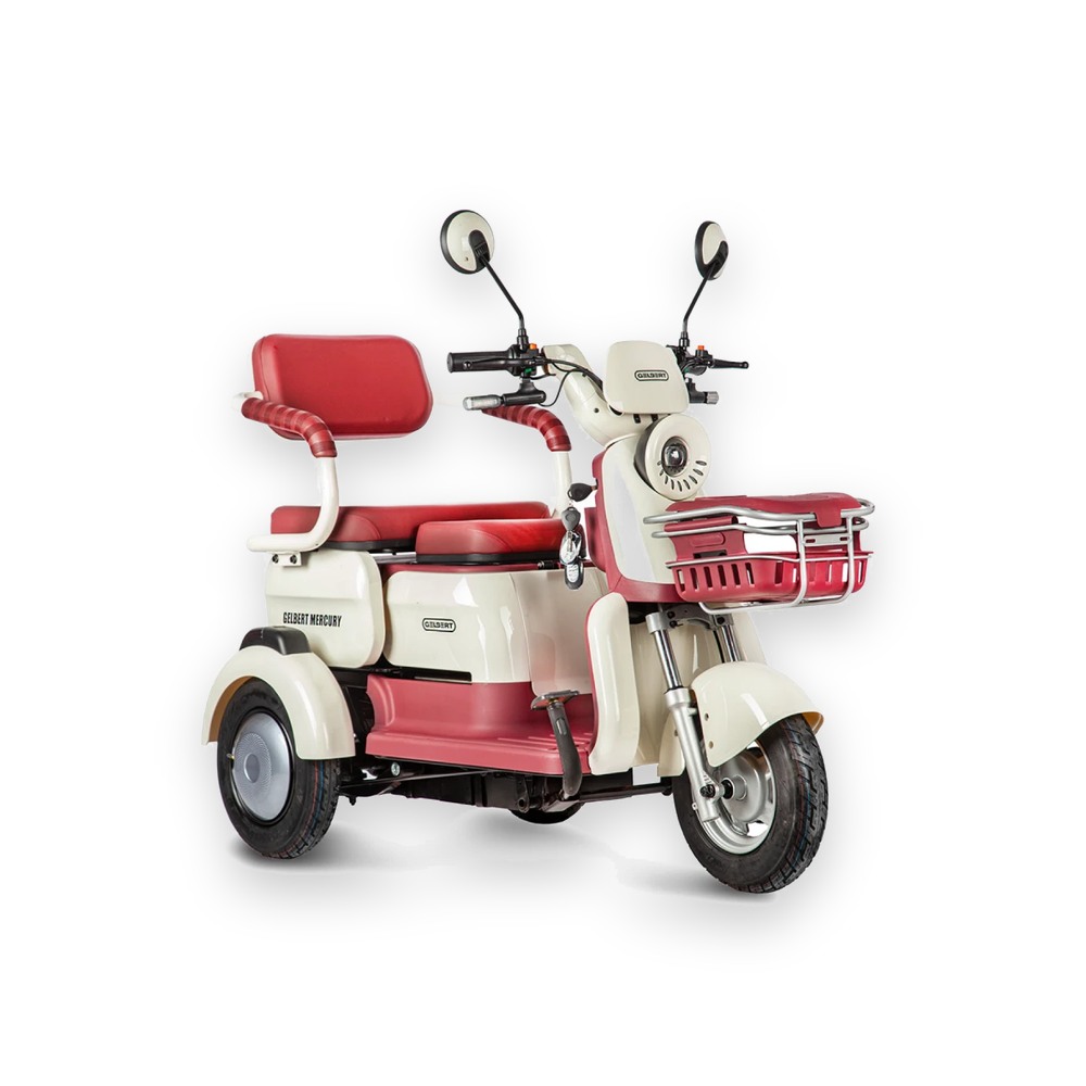 Электротрицикл Rutrike Gelbert Mercury 48V/60V 650Вт Бело-красный
