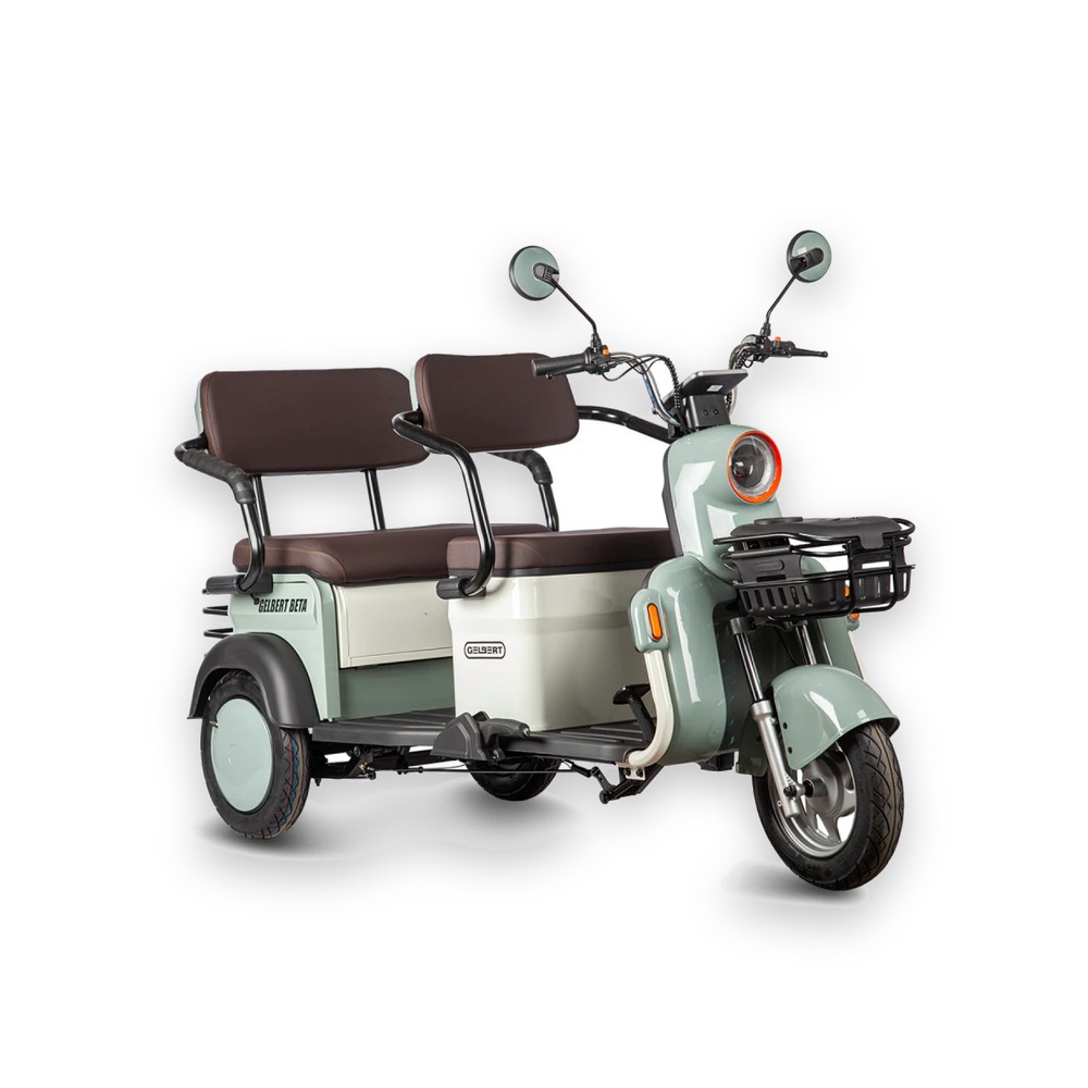 Электротрицикл Rutrike Gelbert Beta 48V/60V 800Вт Зелено-белый