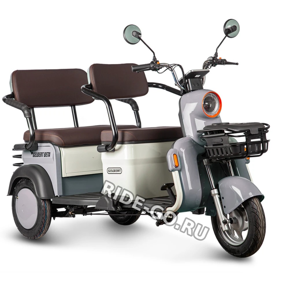 Электротрицикл Rutrike Gelbert Beta 48V/60V 800Вт Серо-белый