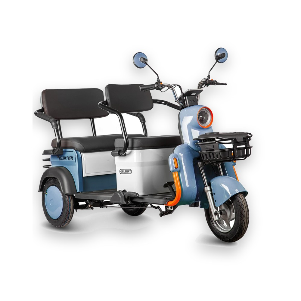 Электротрицикл Rutrike Gelbert Beta 48V/60V 800Вт Сине-белый