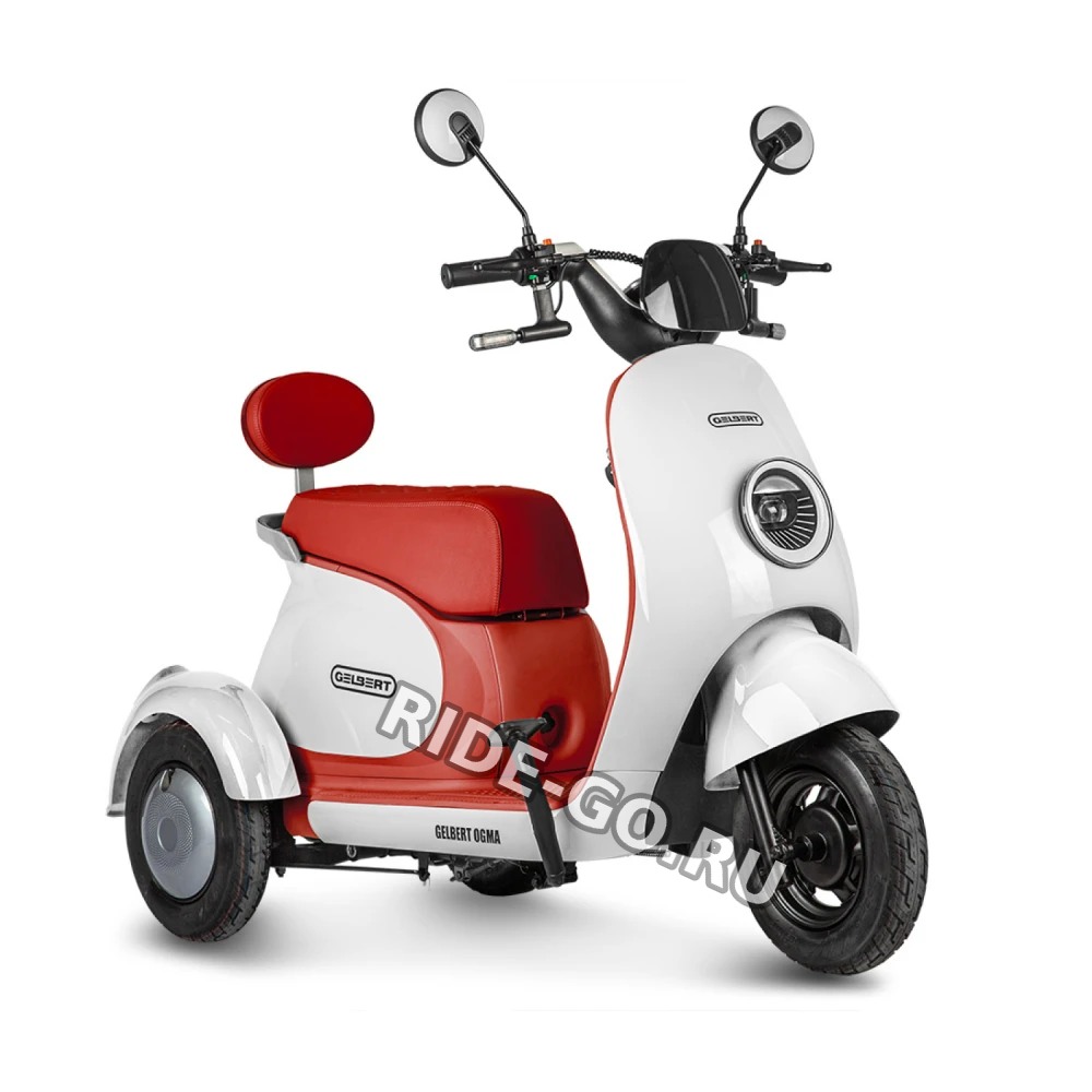 Электротрицикл Rutrike Gelbert Ogma 48V/60V 650Вт Бело-красный