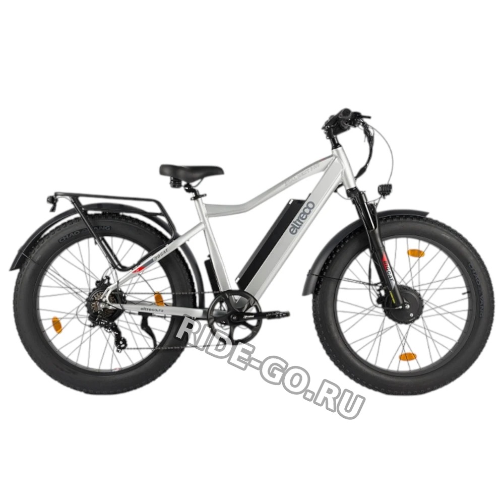 Электровелосипед Eltreco BigCat Dual Next PRO Серебристый-матовый