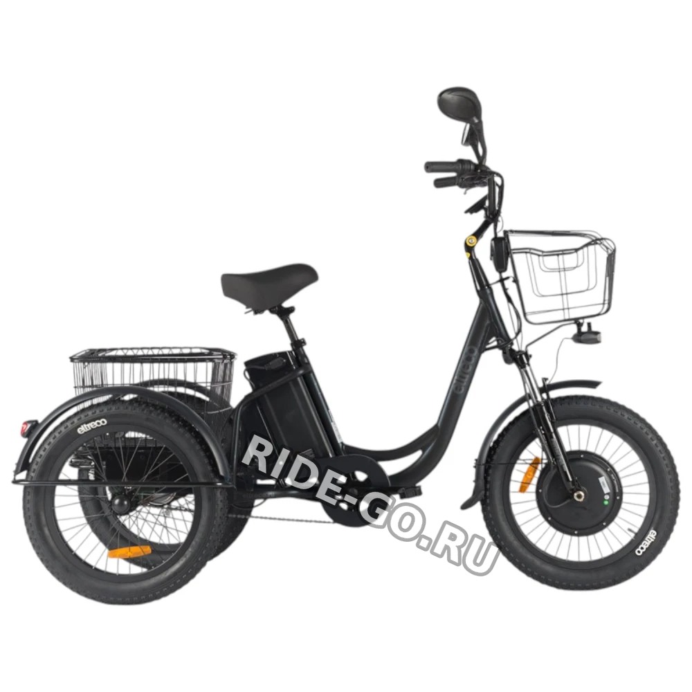 Электровелосипед электротрицикл Eltreco Porter Fat 700 Чёрный-матовый