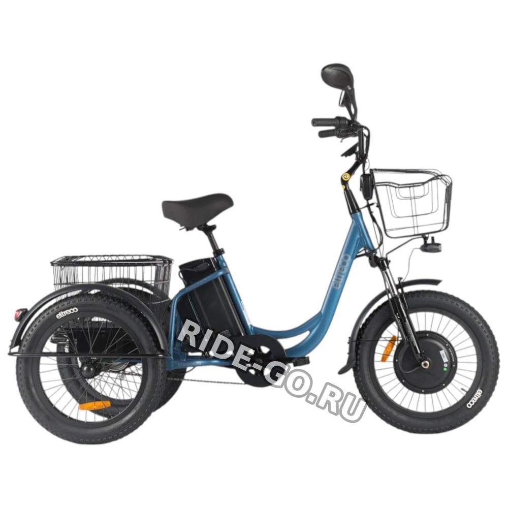 Электровелосипед электротрицикл Eltreco Porter Fat 700 Синий-матовый