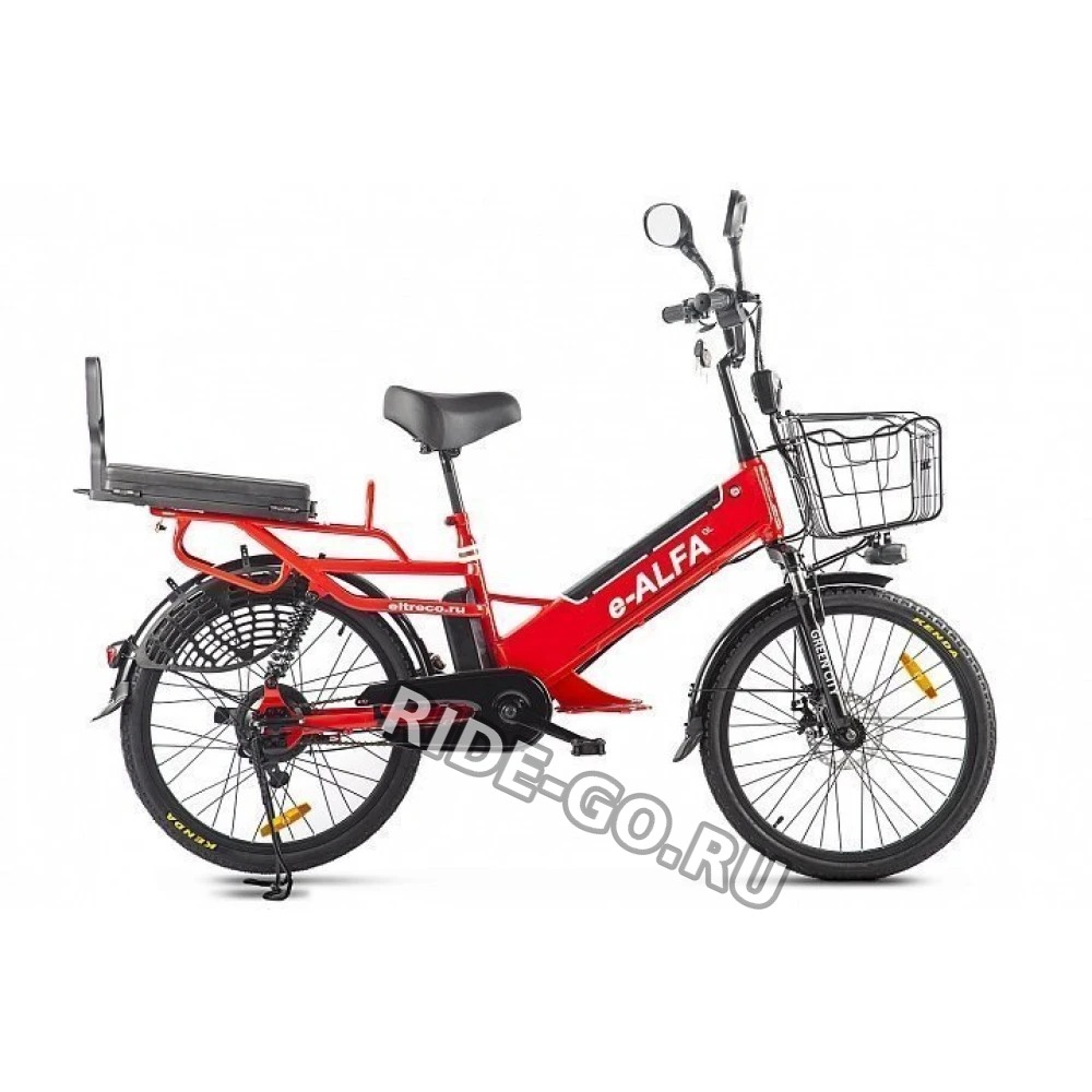 Электровелосипед велогибрид GREEN CITY e-ALFA GL Красный