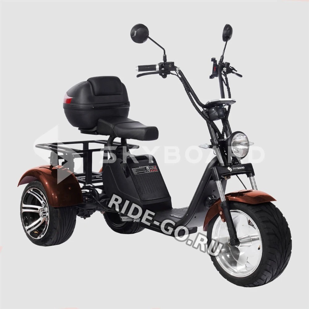 Электроскутер CityCoco SKYBOARD Trike BR80 Коричневый