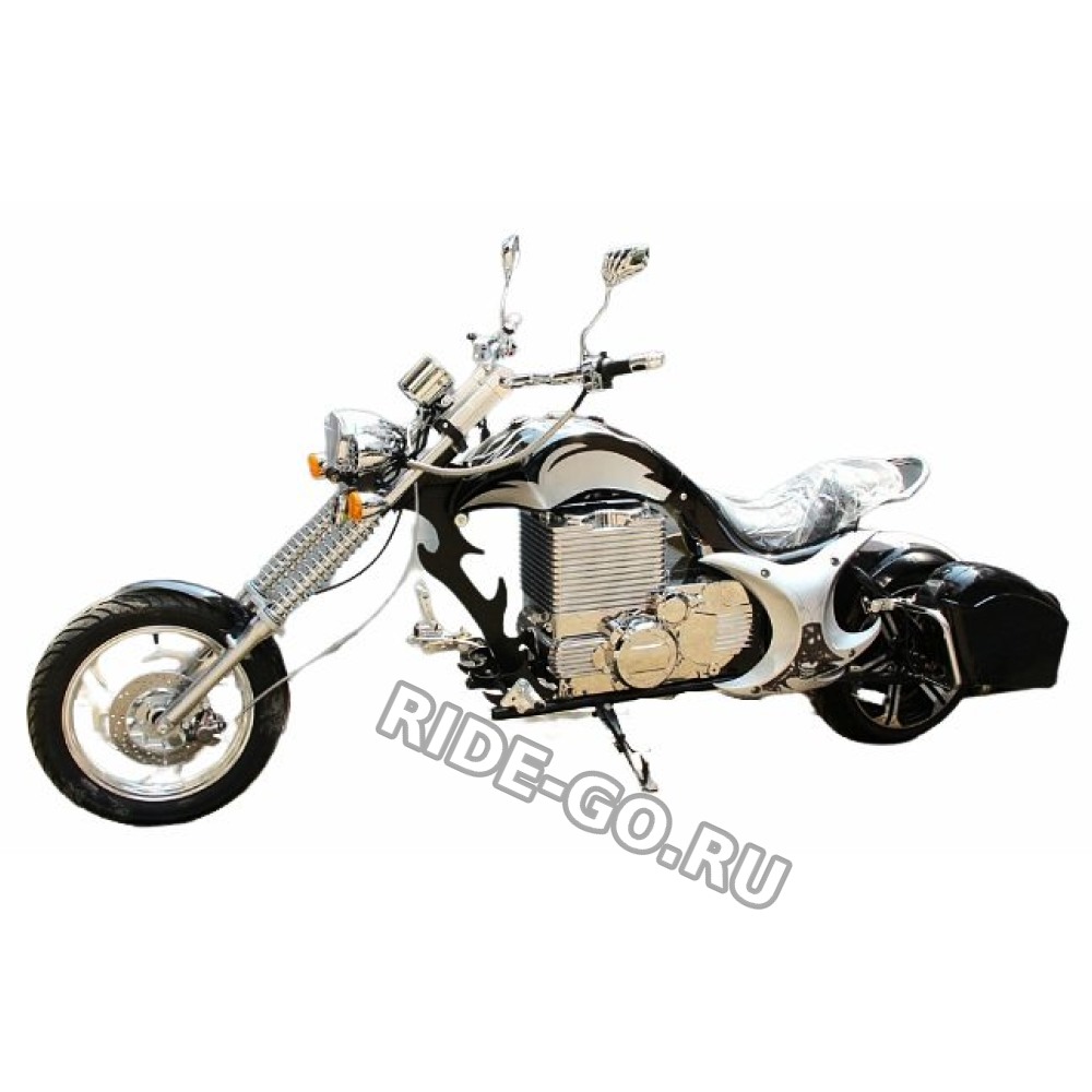 Электромотоцикл GreenCamel Chopper C200, 72V 3000W R15 Черный