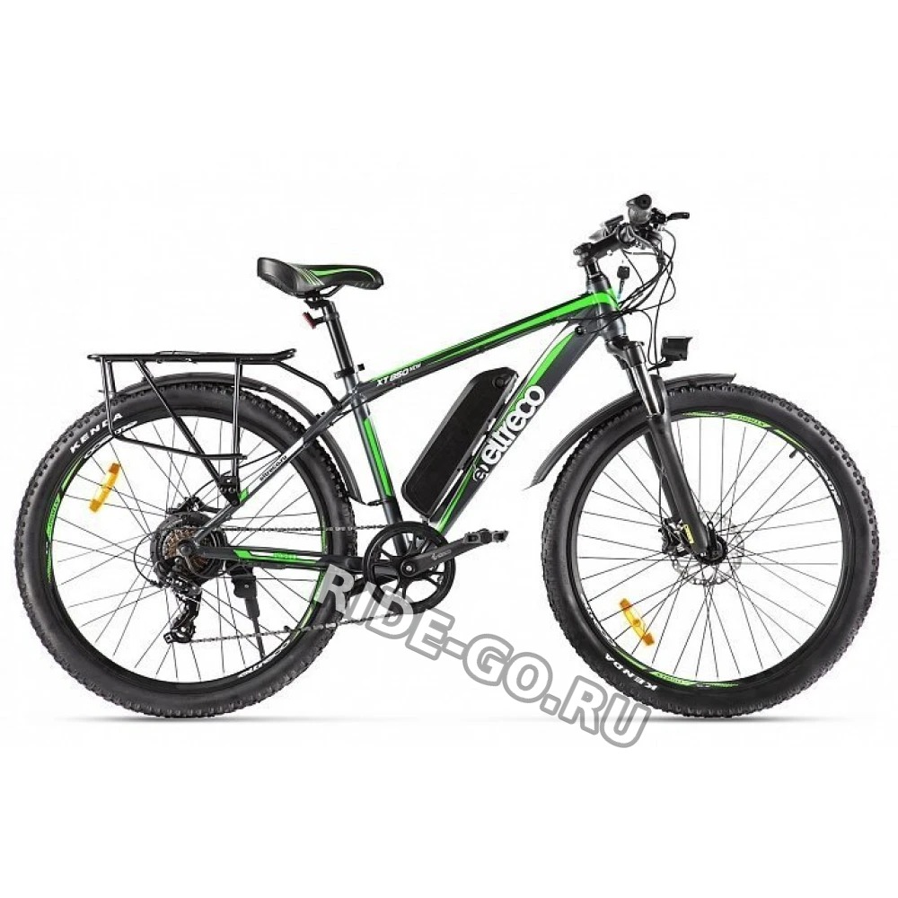 Электровелосипед велогибрид Eltreco XT 850 new (серо-зеленый)