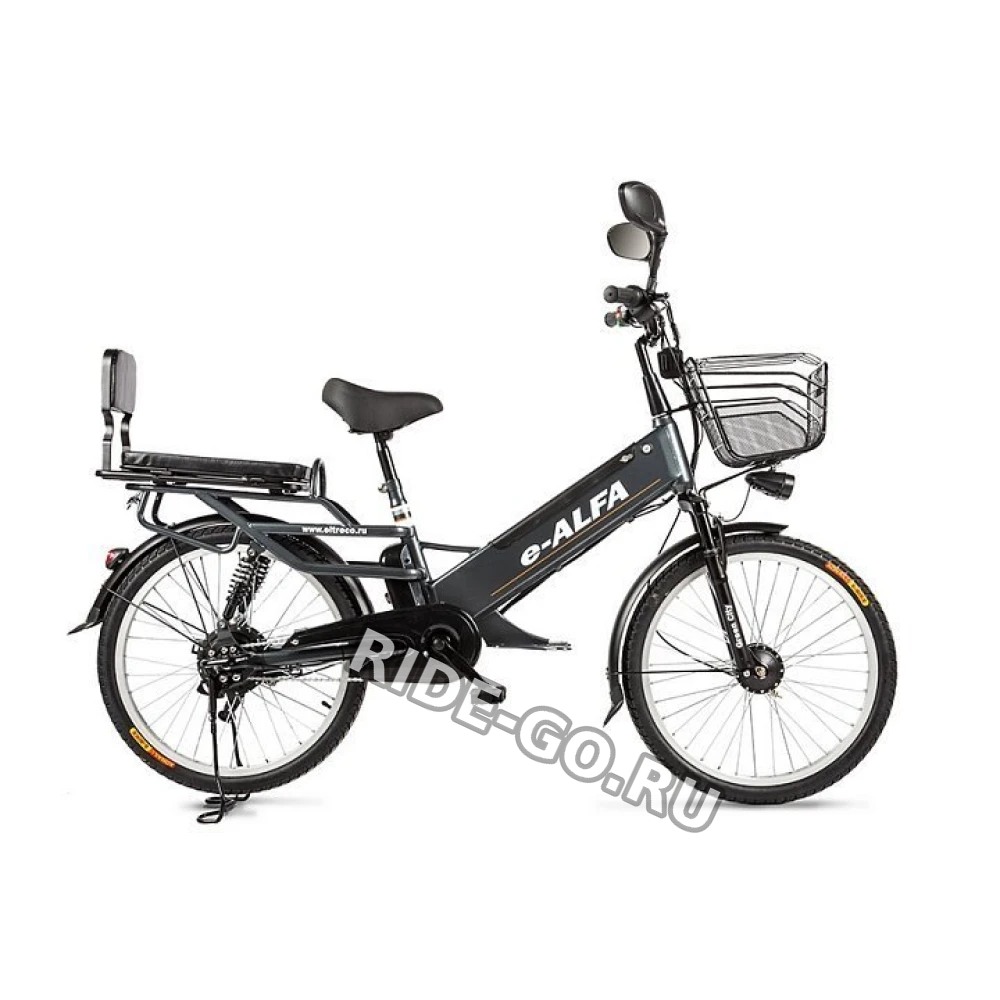 Электровелосипед велогибрид GREEN CITY e-ALFA GL 2019 Темно-серый