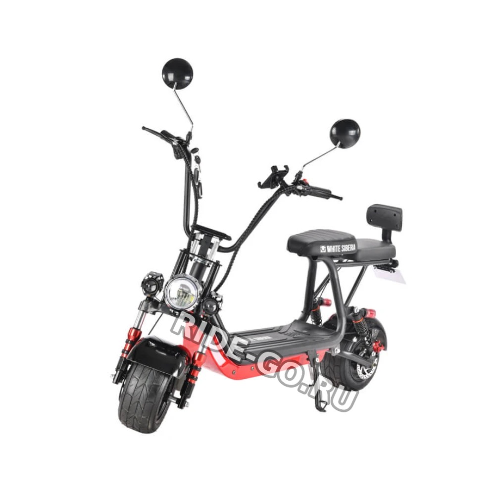 Электроскутер CityCoco White Siberia Mini R 1200W Черный