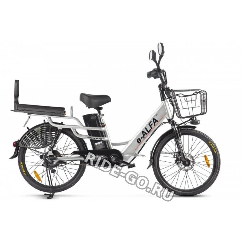 Электровелосипед велогибрид GREEN CITY e-ALFA LUX Серебристый