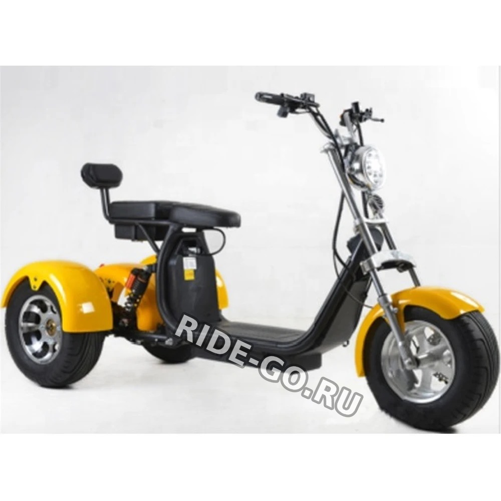 Электроскутер WS-Pro Трицикл Citycoco 2000W, 60В 20Ah Trike Желтый